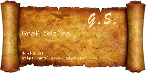 Graf Sára névjegykártya
